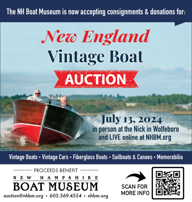 New England Vintage Boat Auction Poster