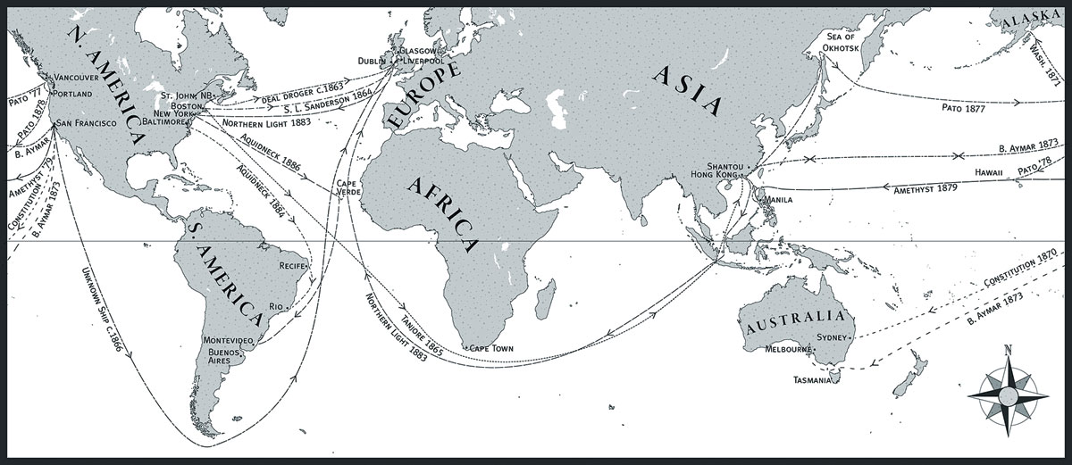 Map of voyages