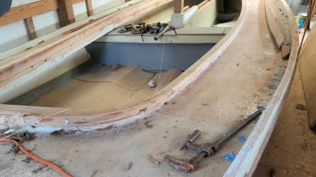 24’ Skipjack free to good craftsman, view of boat inside
