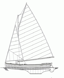SIRI gaff sloop sail plan