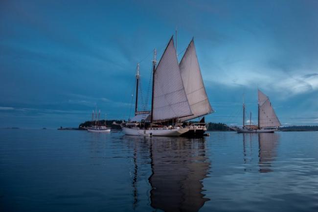 Maine Windjammer Association WoodenBoat Sail-In. Photo by Fred Leblanc Photography.