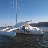 John Marples Cyclone 23, in water, view of stern