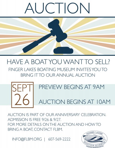 Finger Lakes Boating Museum Annual Auction | WoodenBoat ...