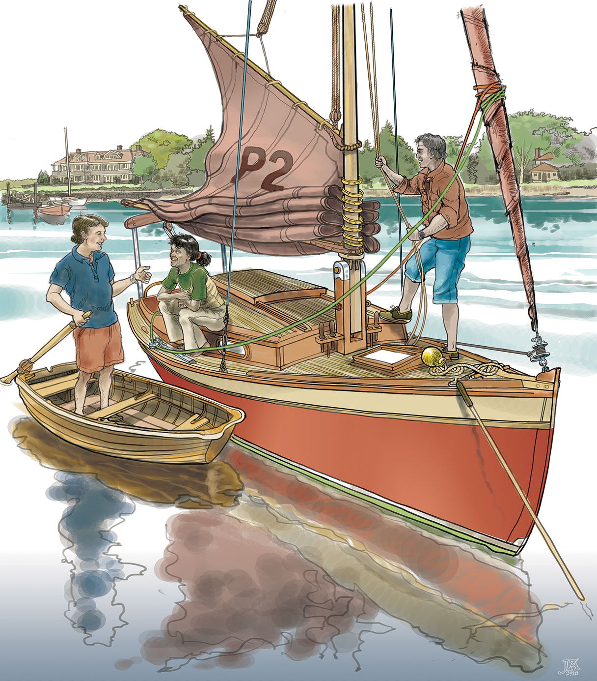 Front Of Wooden Boat stock illustrations