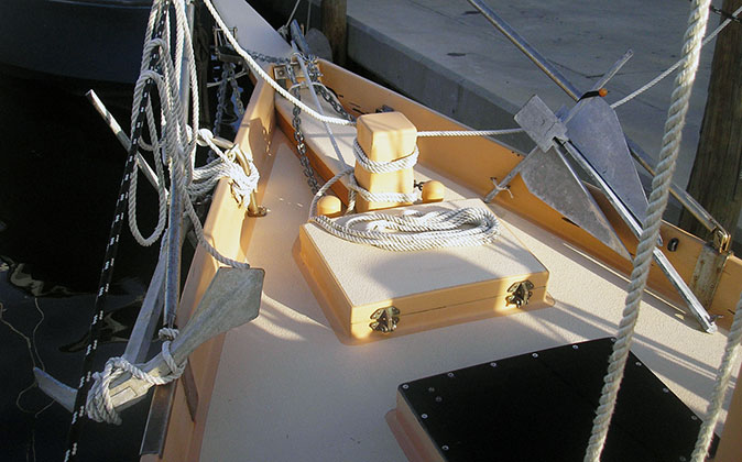 The schooner IBIS’ anchor configuration.