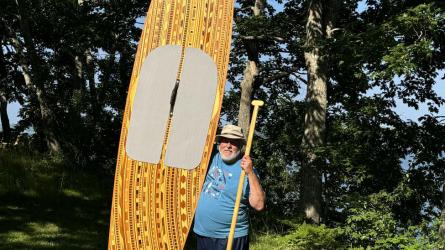 Geoff Meissner with Kahalo Stand Up Paddleboard 14 feet