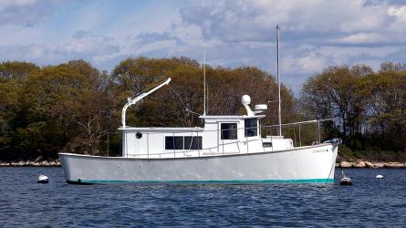 36' DEVLIN TRAWLER, 2012, in water- starboard side view