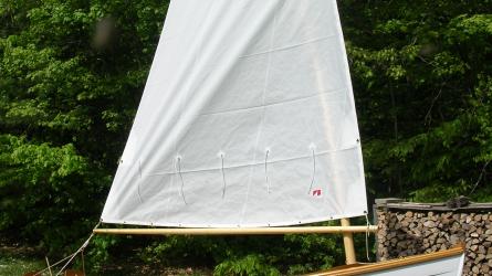 15' Dory-Skiff, on trailer starboard side view
