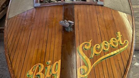 Great South Bay Ice Scooter, view from above inside