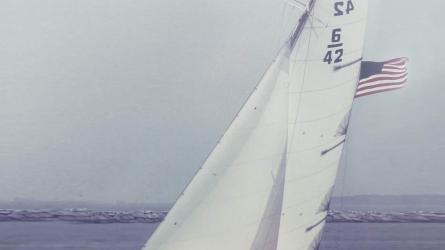 OLIN STEPHENS 6-METRE RACING SLOOP, undersail 