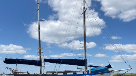 wooden sailing yacht for sale