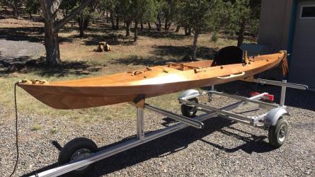 KAYAK AND TRAILER, on Kayak carrier