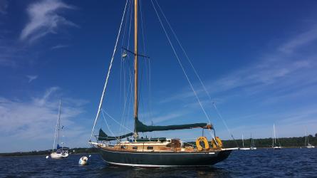 1959 33' Alden Malabar Sr. Sloop/Cutter (Model Q), in water 