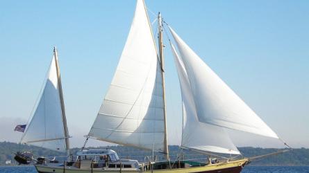 2002 Reuel Parker 50' Ketch "Tien Hou", undersail starboard side view