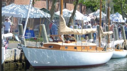 MEIGA DEL MAR, Nevins 40/Series A, at the WoodenBoat Show, 2016.