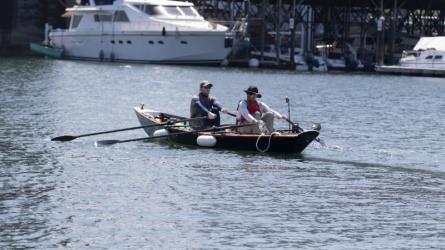 ALICE MARIE, a Sam Devlin Fairhaven Flyer expedition dory.