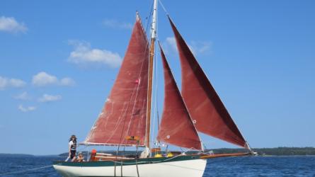 KITE under sail.