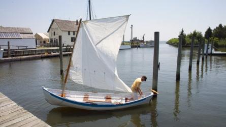 Launching the Matinicus at the Long Island Maritime Museum 