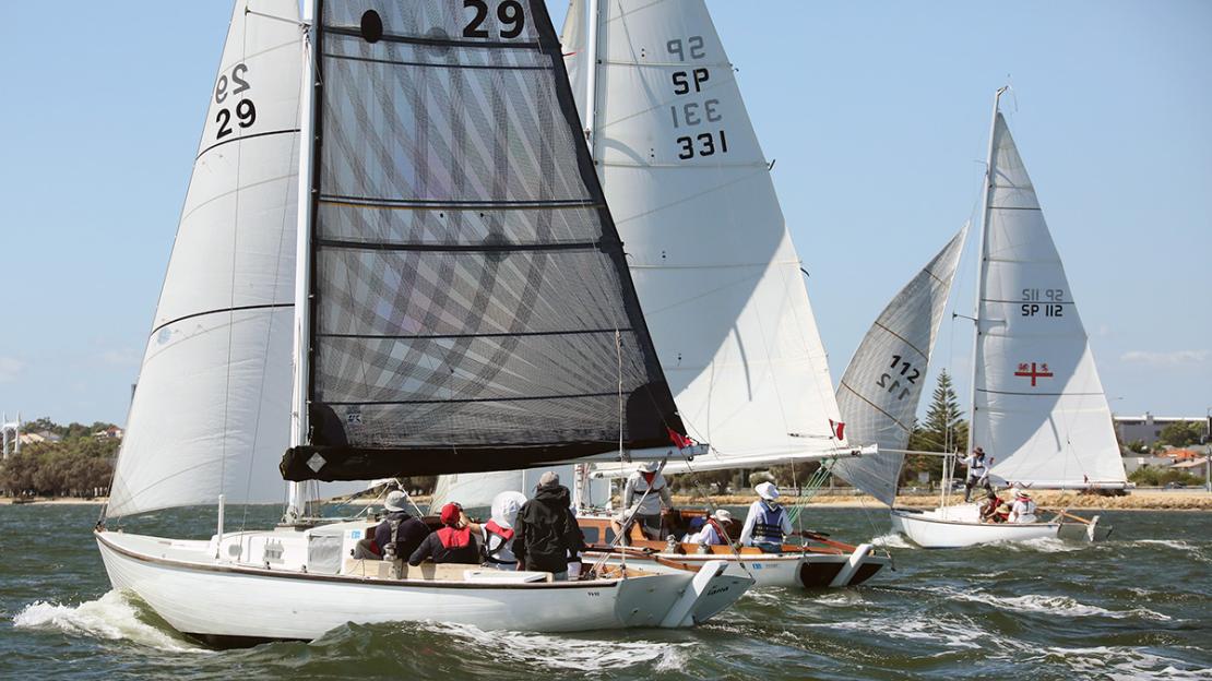 THE FIRST JINDARRA (left), ANNA (center), and SWIFTSURE SAGA (right)