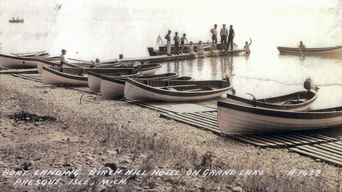 Rowing craft in the upper Great Lakes.