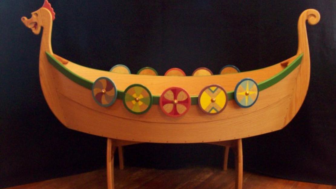 Viking ship baby cradle plans sale