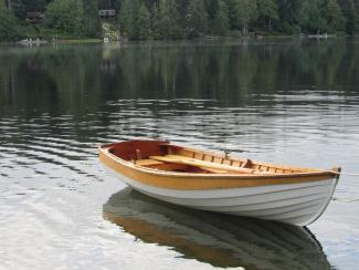 Abigail Tiina launched for the first time on a calm lake