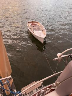 Astern of the mother ship