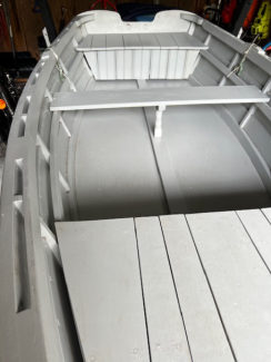 12 10 classic Lapstrake Skiff for sale, inside view looking toward stern