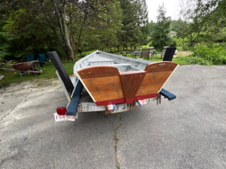 12 10 classic Lapstrake Skiff for sale, stern view