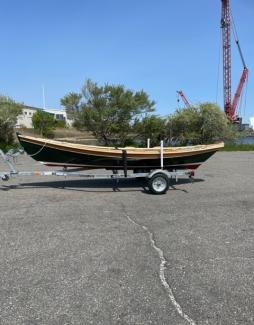 17' Gardner Nahant/Swampscott Rowing Dory, on trailer