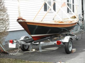 17' Gardner Nahant/Swampscott Rowing Dory, on trailer