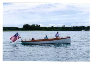 1906 ELCO ELECTRIC LAUNCH -Willow underway