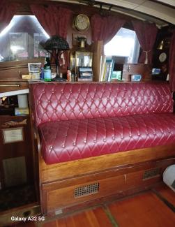 1929 44'  bridge deck cruiser, inside bench seating