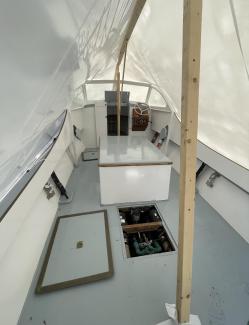 1967 Crosby Striper #86, inside view under covering