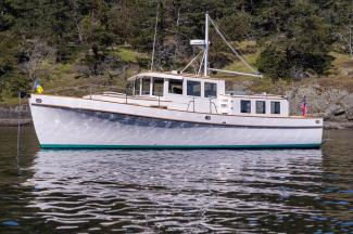 Stunning Pilot House Trawler, in water port side