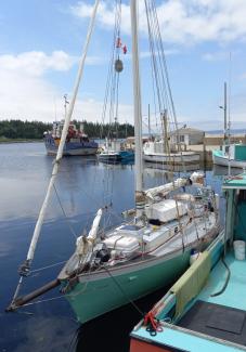 Atkin 30' Gaff-Cutter WindRose 1979, dockside