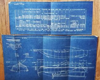 1938 Gaff-rigged Cutter, photo of plans