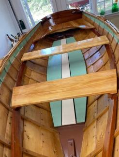 Beautiful, unusual traditional build rowboat, dory, yacht tender