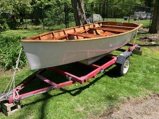 Bristol Seacraft Chick, on trailer view of bow port side