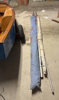English Wooden Optimist Dinghy – Hull No. K3658, mast