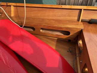 Goat Island Skiff, close up photo