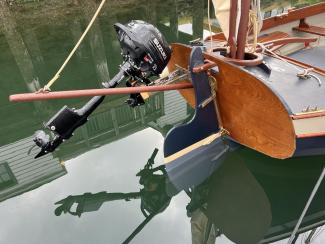 Gunter Yawl, Glued Lapstrake, 14’ On Deck, 22’ Overall,  stern view