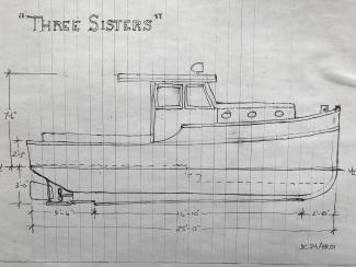 'Pocket Cruiser', 25', drawing plan