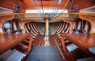 International Class Dragon Sailing Yacht, inside view