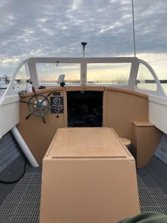 1966 23.5' Picnic Cruiser, view inside look bow helm