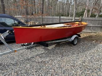 Goat Island Skiff, view of bow and port side