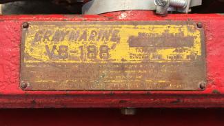 1956 Essaness Craft 23' classic wooden, engine name plate