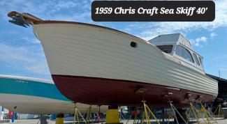 1959 Chris Craft  40' Sea Skiff  Lapstrake Hull $42,000, kapstrake hull