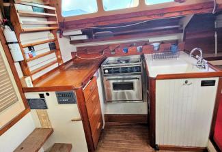 2002 Reuel Parker 50' Ketch "Tien Hou", view inside kitchen area