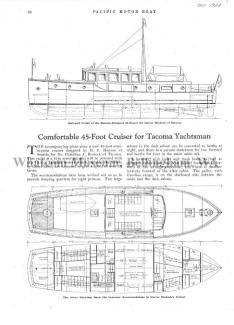 45’ 1929 Motor Yacht by H. C. Hanson